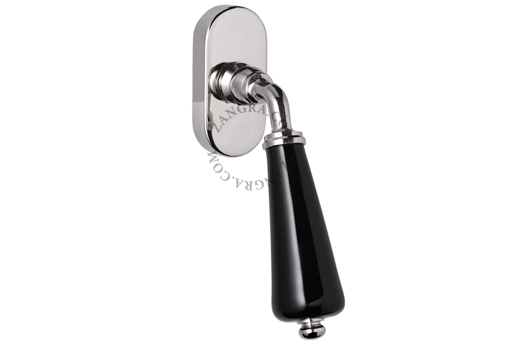 manilla para ventana de porcelana negra