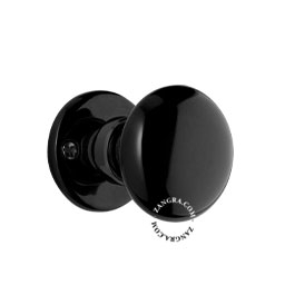black porcelain double doorknob