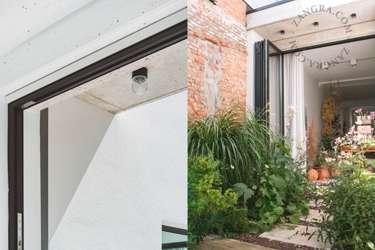 lampada in porcellana nera per bagno – paralume in vetro – Ø 8,5 cm -  IP54