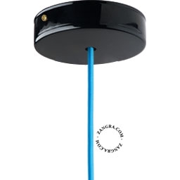 metallic ceiling rose - black
