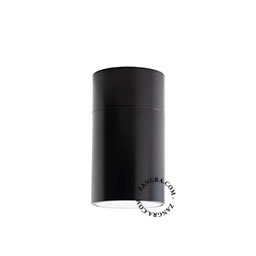 svart takspotlight för utomhusbruk eller badrum  Ø 6 cm - IP64