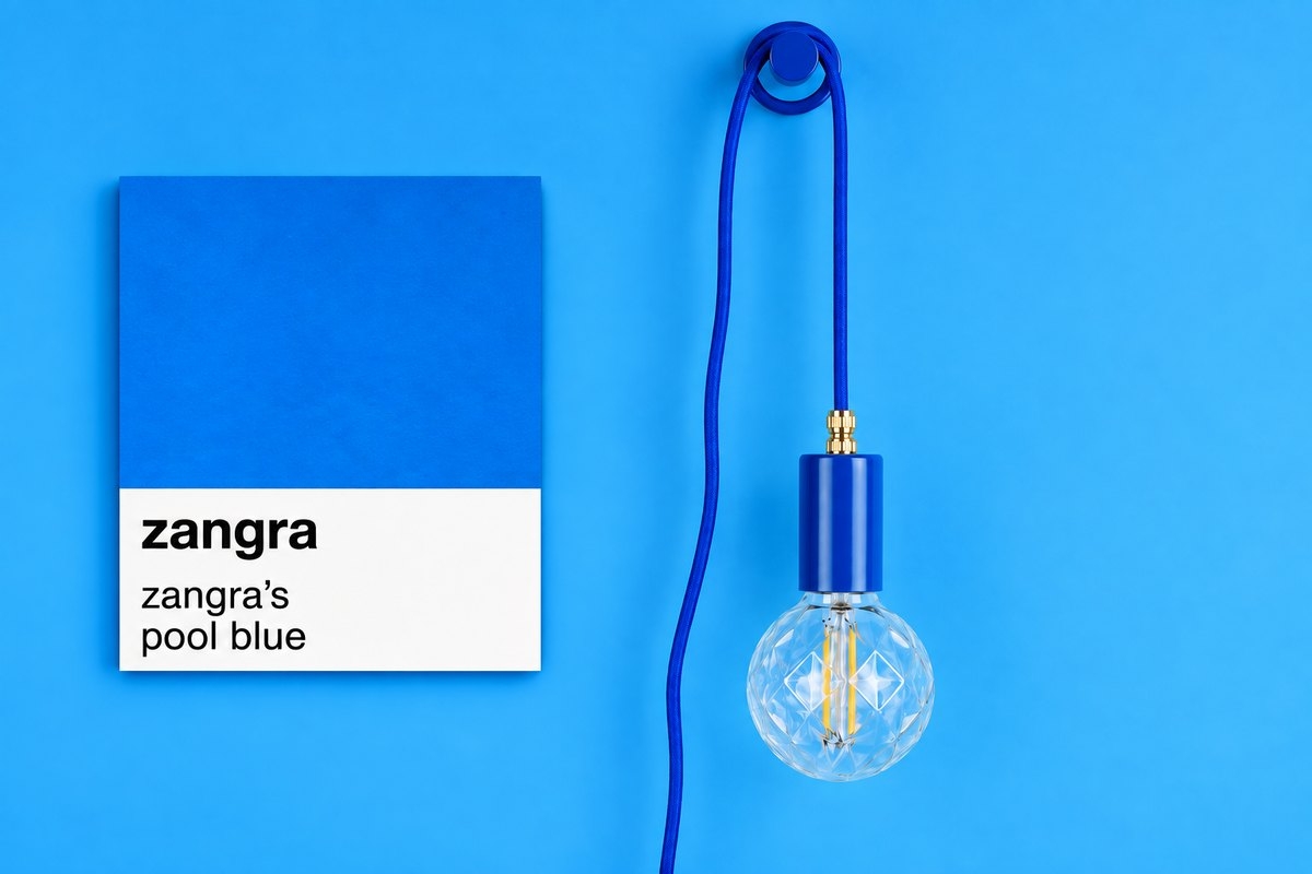 plug-in pendant light - blue