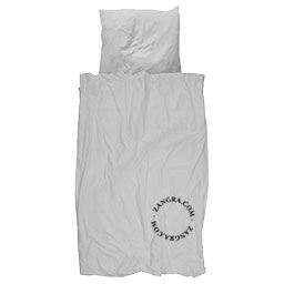 funda nórdica gris de algodón percal