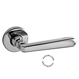chrome-plated double door handle