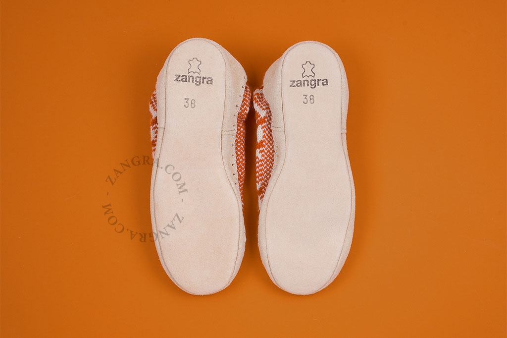 orange norwegian slippers