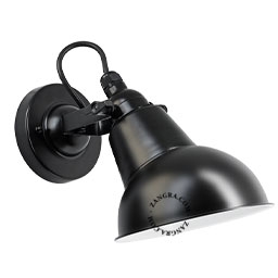 lampada da parete nera regolabile
