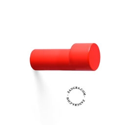 gelakte messing haak - rood