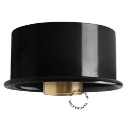 candeeiro de parede ou de teto preto - Ø 10 cm