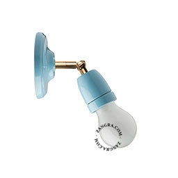regulowana lampa ścienna Pure Porcelain - turkusowa