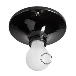aplique o plafón de porcelana negra