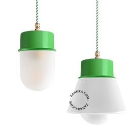 gelakte hanglamp - groen
