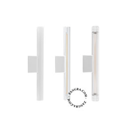 lampe S14d en porcelaine blanche - 30 cm