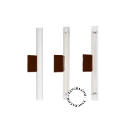 brown porcelain wall or ceiling lamp S14d - 30 cm