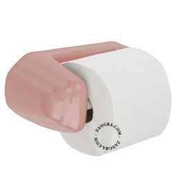 porcelanowy uchwyt na papier toaletowy - różowy