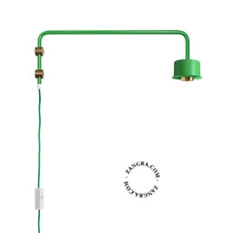 Abbie wall light replacement base - green