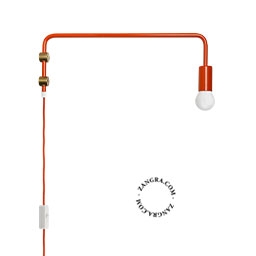 Wandleuchte mit Schwenkarm - rot