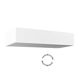 paintable plaster uplighter Carl - 30 cm