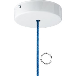 metallic ceiling rose - white