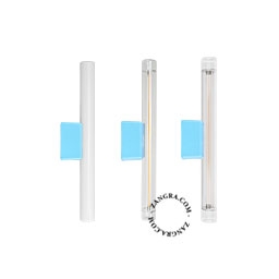 light blue porcelain wall or ceiling lamp S14d - 30 cm
