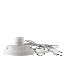 biała porcelanowa lampa stołowa lub ścienna Cedric