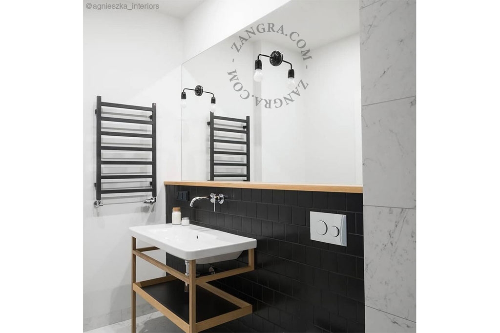 black Pure Porcelain wall light