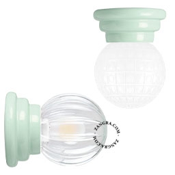green porcelain Art Deco light Daniel