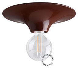 aplique o plafón marrón redondo - Ø 26 cm