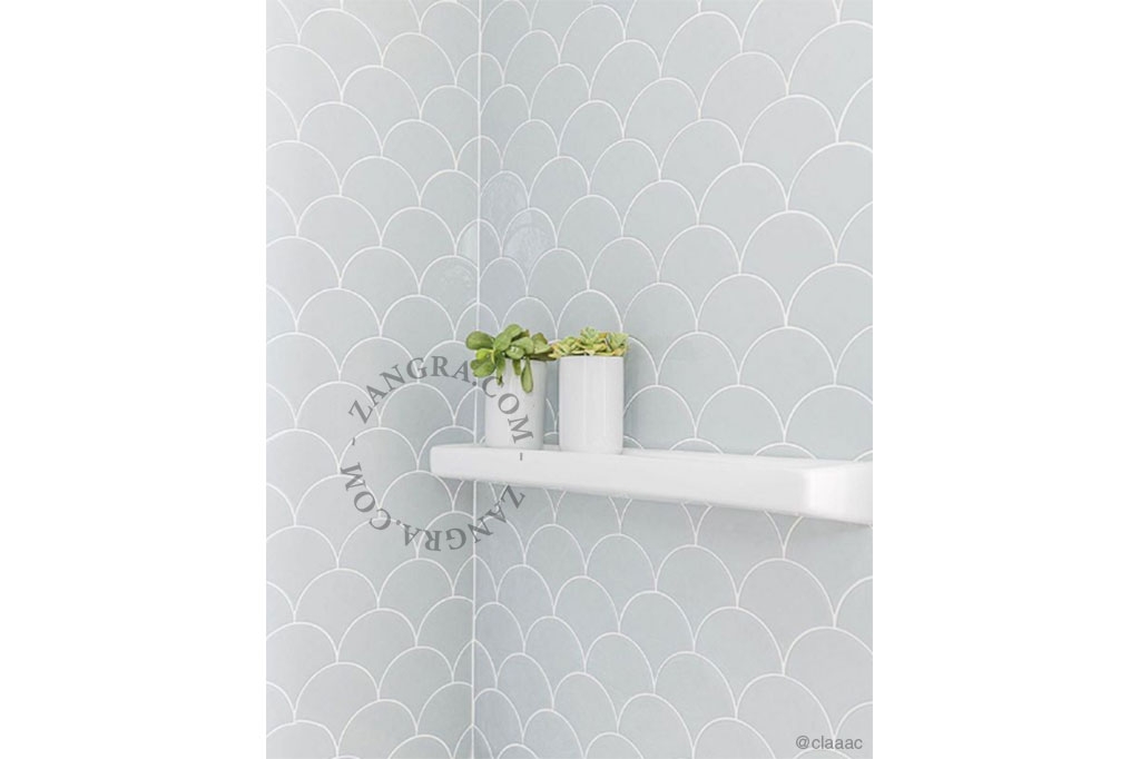 tablette murale en porcelaine blanche