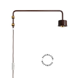Abbie wall light replacement base - brown