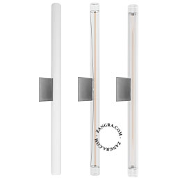 chrome wall or ceiling light S14d - 50 cm