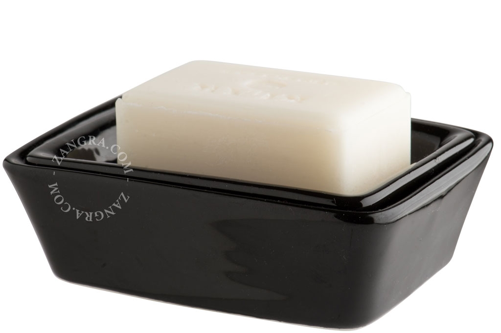 portasapone in porcellana nera