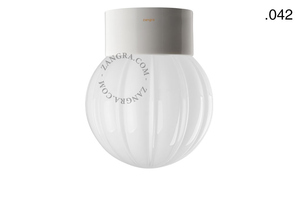 lamp van porselein en glas - Ø 10 cm - IP54