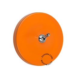 Wechsel-/Einfachschalter – orange/vernickelt