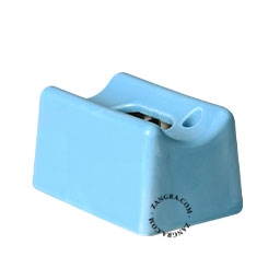 lys blå porcelæn S14d lampeholder til stick pære