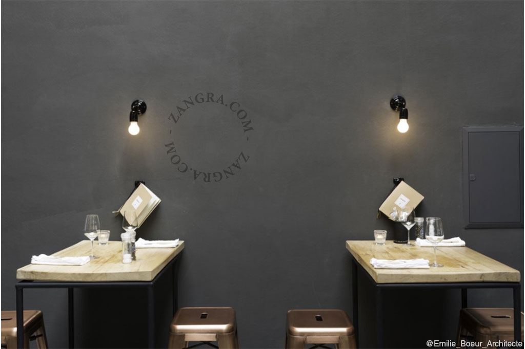 black Pure Porcelain wall light