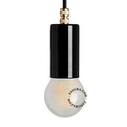 lacquered socket - black