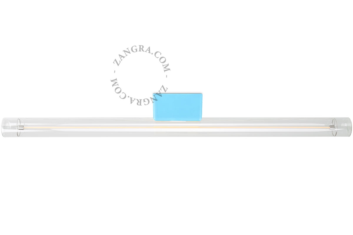 candeeiro S14d em porcelana azul claro - 50 cm