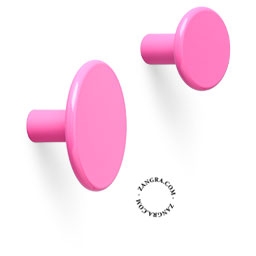 gelakte messing haak - roze