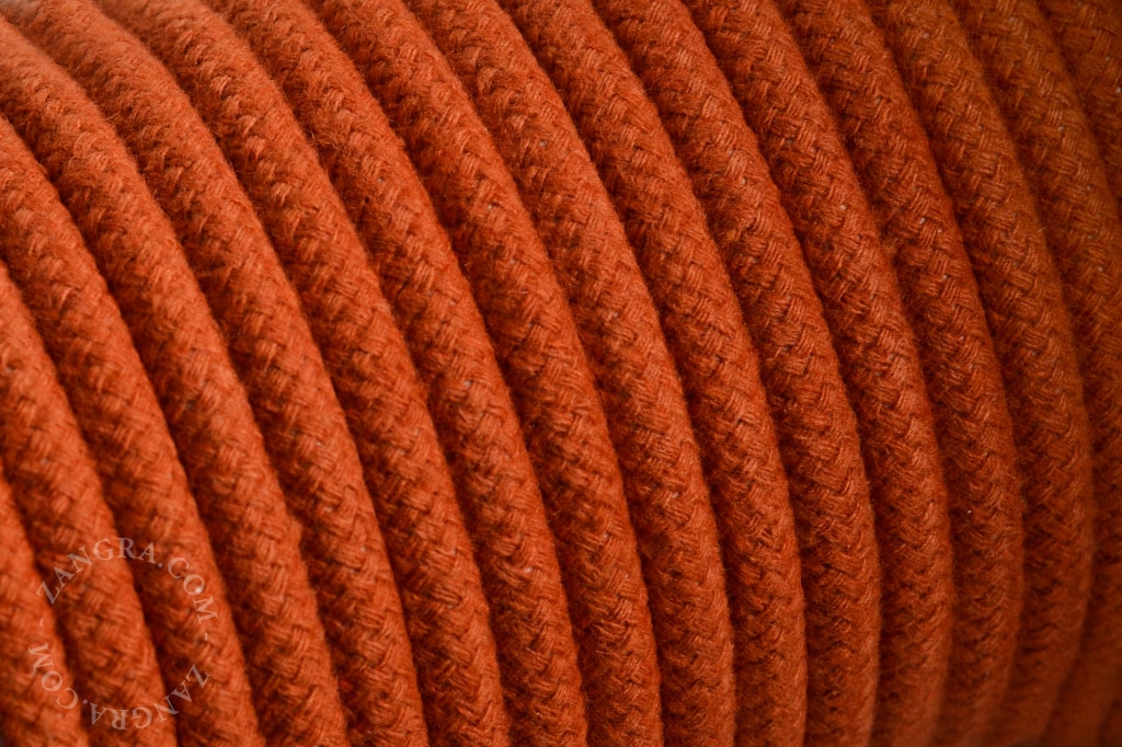 tekstilledning - orange bomuld