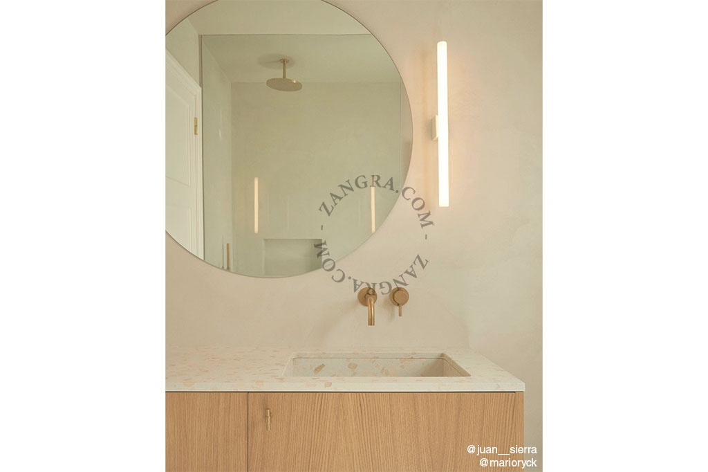 lampe S14d en porcelaine blanche - 50 cm
