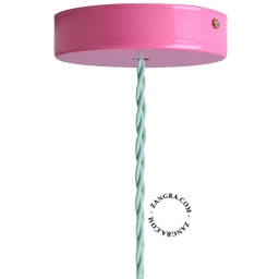 lacquered ceiling rose - pink