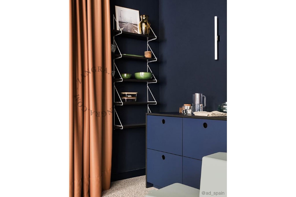 applique ou plafonnier S14d noir - ampoule tubulaire opaline