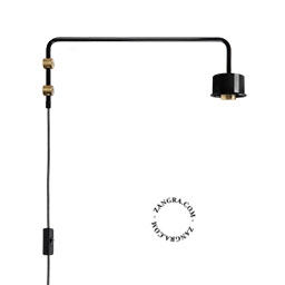 Abbie wall light replacement base - black
