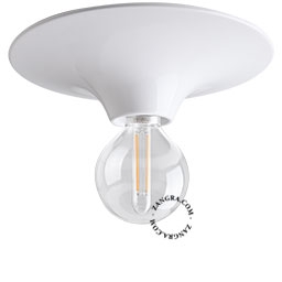 aplique o plafón blanco redondo - Ø 26 cm