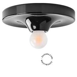 svart Space Age lampa Eli - Ø 26 cm