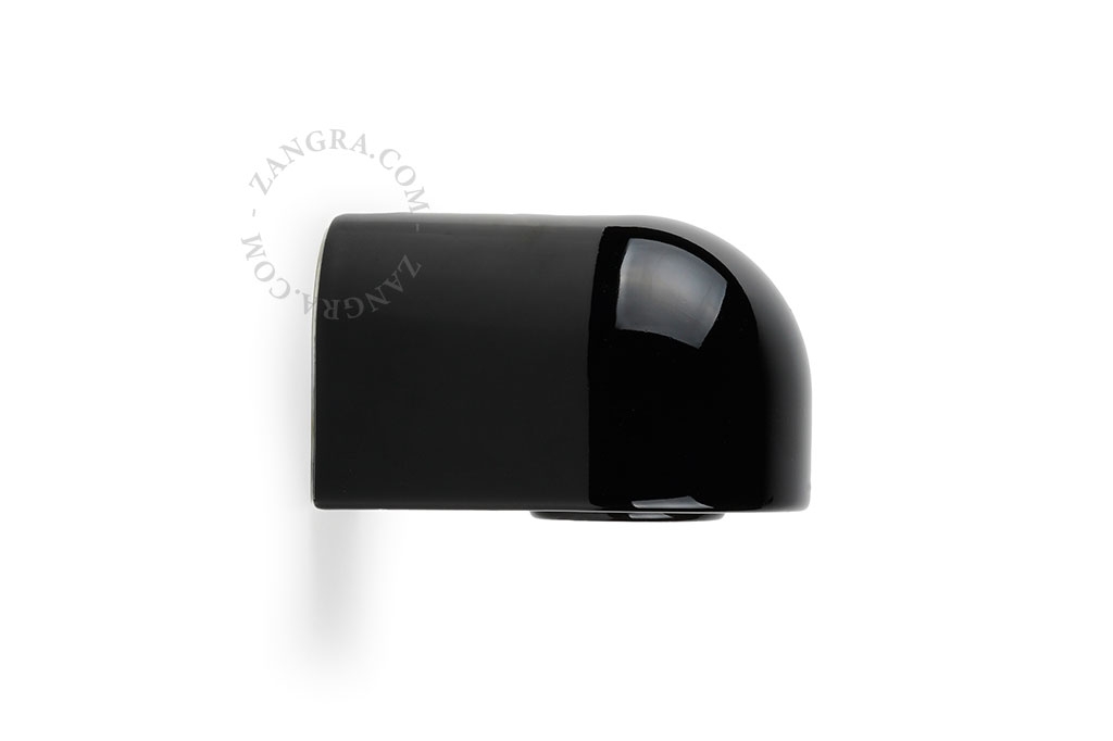applique en porcelaine noire Agnes
