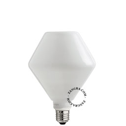 E27 dimbar filament LED ljuskälla - opalt glass - diamant - 2700K - 4W