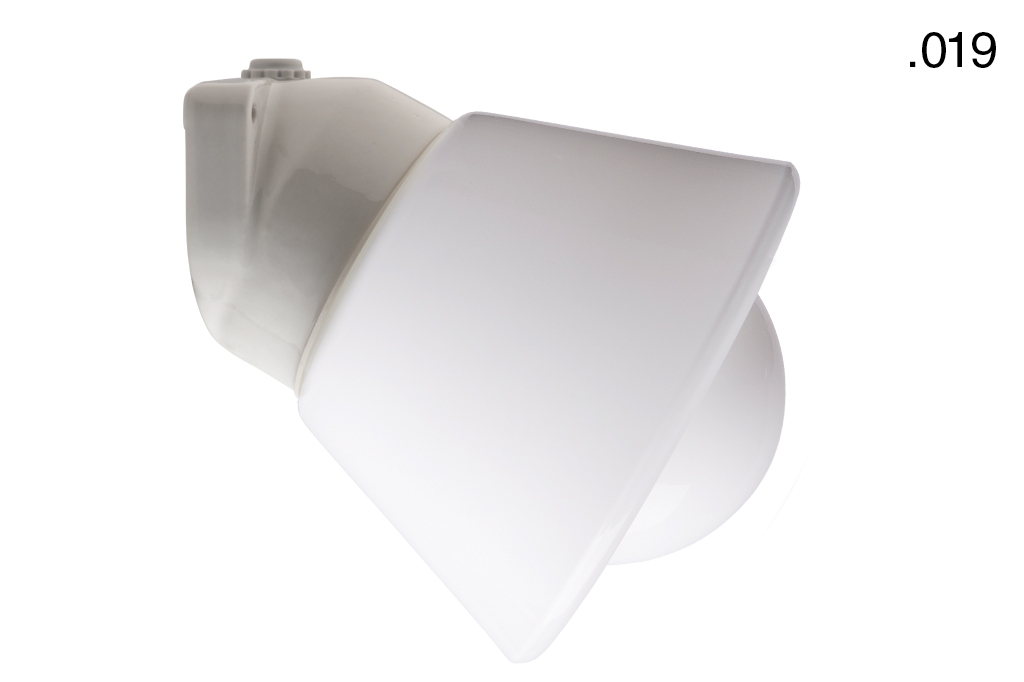 candeeiro de parede em porcelana branca para casa de banho - Ø 9,5 cm - abajur de vidro - IP54