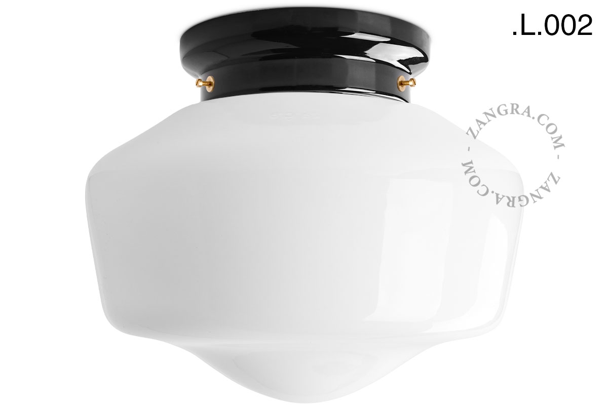 Art Deco lampa Chaella i svart porslin