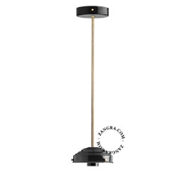 svart/mässing taklampa